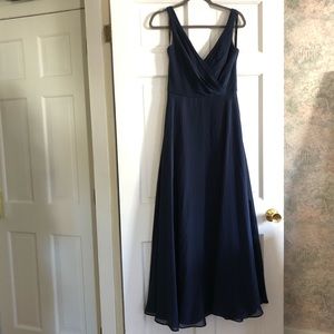 Navy blue bridesmaids dress